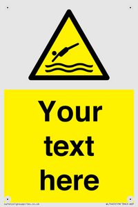 Custom Warning diving area